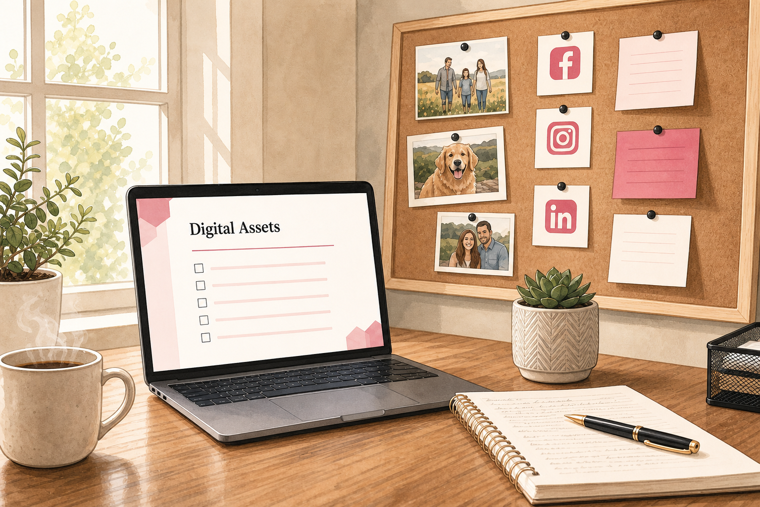 Dusty Rose Workspace with InkBlack Text-1
