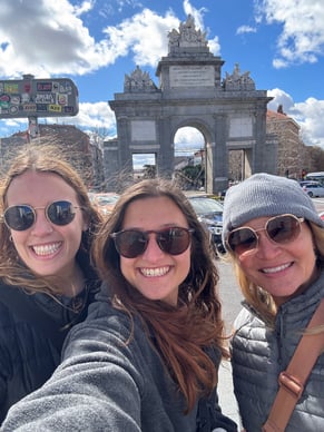 Visiting my daughter & friend in Madrid during their yearlong worldwide backpacking trip.