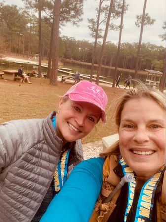 Crazy Amy & Kristen Marks Krul Lake Half Marathon 2022